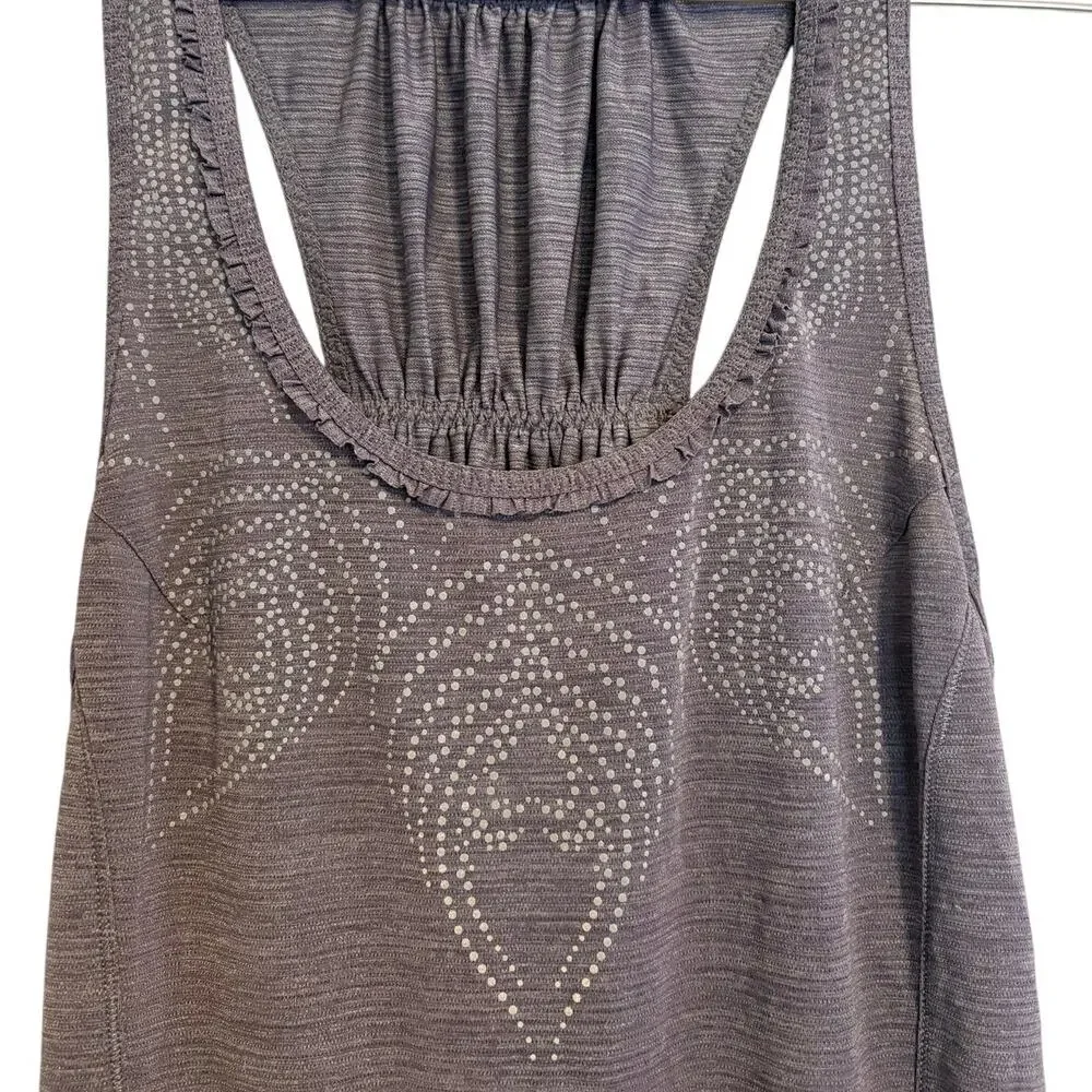 Lululemon Silver Reflective Racerback Tank Singlet Top Lavender 6